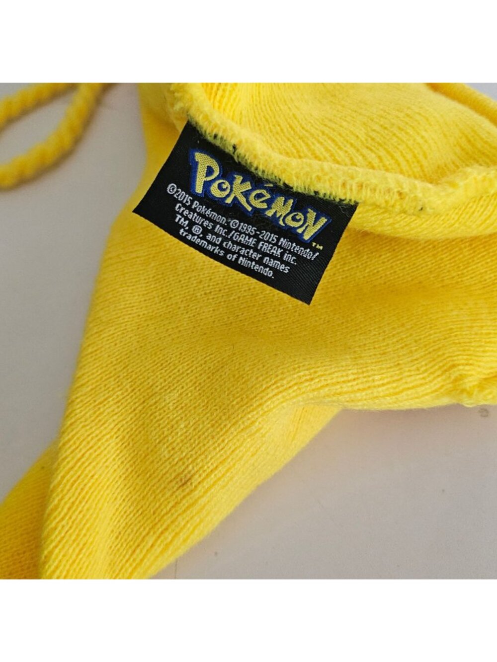 Pokemon Pikachu Costume Kids 10-12 Beanie Hat Trick or Treat Bag Tail Halloween - Picture 7 of 8